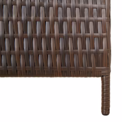 vidaXL Room Divider 6 Panels Privacy Screen Balcony Screen Brown Poly Rattan - Additional view 7