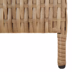vidaXL Room Divider 4 Panels Privacy Screen Balcony Screen Beige Poly Rattan - Additional view 7