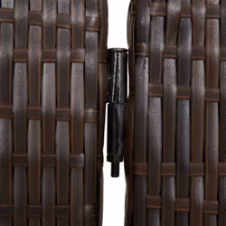 vidaXL Room Divider 5 Panels Privacy Screen Balcony Screen Brown Poly Rattan - Additional view 6