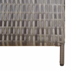 vidaXL Room Divider 5 Panels Privacy Screen Balcony Screen Grey Poly Rattan - Additional view 7