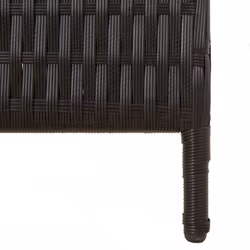 vidaXL Room Divider 6 Panels Privacy Screen Balcony Screen Black Poly Rattan - Additional view 7