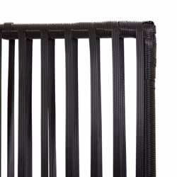 vidaXL Room Divider 4 Panels Privacy Screen Balcony Screen Black Poly Rattan - Additional view 5