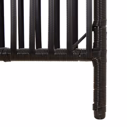 vidaXL Room Divider 4 Panels Privacy Screen Balcony Screen Black Poly Rattan - Additional view 7