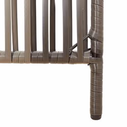 vidaXL Room Divider 4 Panels Privacy Screen Balcony Screen Grey Poly Rattan - Additional view 7