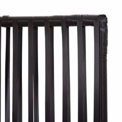 vidaXL Room Divider 5 Panels Privacy Screen Balcony Screen Black Poly Rattan - Additional view 5