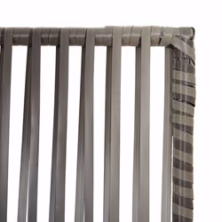 vidaXL Room Divider Outdoor Privacy Screen Foldable Balcony Screen Poly Rattan - grey, 245 x 200 cm - Additional view 7