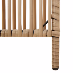 vidaXL Room Divider Outdoor Privacy Screen Foldable Balcony Screen Poly Rattan - beige, 245 x 200 cm - Additional view 7