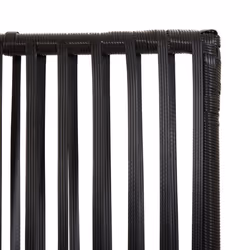 vidaXL Room Divider Outdoor Privacy Screen Foldable Balcony Screen Poly Rattan - black, 294 x 200 cm - Additional view 5