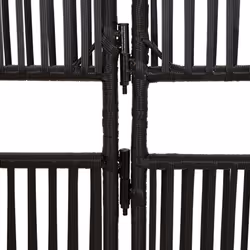 vidaXL Room Divider Outdoor Privacy Screen Foldable Balcony Screen Poly Rattan - black, 294 x 200 cm - Additional view 6