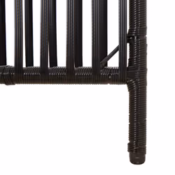 vidaXL Room Divider Outdoor Privacy Screen Foldable Balcony Screen Poly Rattan - black, 294 x 200 cm - Additional view 7