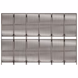 vidaXL Room Divider Outdoor Privacy Screen Foldable Balcony Screen Poly Rattan - brown, 294 x 200 cm - Additional view 4