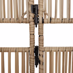 vidaXL Room Divider Outdoor Privacy Screen Foldable Balcony Screen Poly Rattan - beige, 294 x 200 cm - Additional view 6
