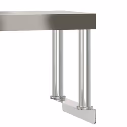 vidaXL Kitchen Work Table with Overshelf Prep Catering Table Stainless Steel - Additional view 4