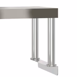 vidaXL Kitchen Work Table with Overshelf Prep Catering Table Stainless Steel - Additional view 5