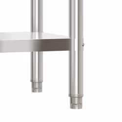 vidaXL Kitchen Work Table with Overshelf Prep Catering Table Stainless Steel - Additional view 6