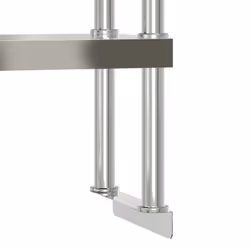 vidaXL Kitchen Work Table with Overshelf Prep Catering Table Stainless Steel - Additional view 6