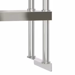 vidaXL Kitchen Work Table with Overshelf Prep Catering Table Stainless Steel - Additional view 6
