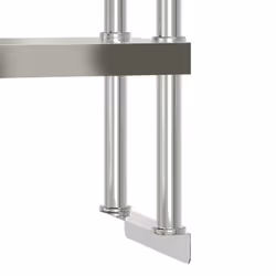 vidaXL Kitchen Work Table with Overshelf Prep Catering Table Stainless Steel - Additional view 5
