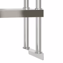 vidaXL Kitchen Work Table with Overshelf Prep Catering Table Stainless Steel - Additional view 5