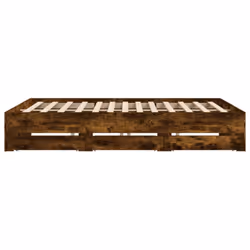 vidaXL Bed Frame with Drawers Mattress Foundation Bed Base Engineered Wood - smoked oak, 160 x 200 cm - Additional view 6