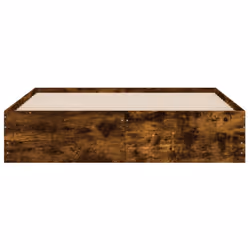 vidaXL Bed Frame with Drawers Mattress Foundation Bed Base Engineered Wood - smoked oak, 150 x 200 cm - Additional view 5
