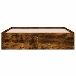 vidaXL Bed Frame with Drawers Mattress Foundation Bed Base Engineered Wood - smoked oak, 120 x 200 cm - Additional view 5