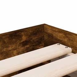 vidaXL Bed Frame with Drawers Mattress Foundation Bed Base Engineered Wood - smoked oak, 90 x 200 cm - Additional view 8