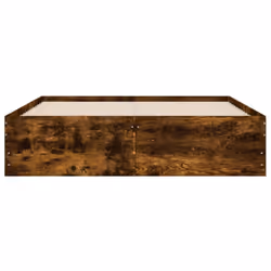 vidaXL Bed Frame with Drawers Mattress Foundation Bed Base Engineered Wood - smoked oak, 120 x 190 cm - Additional view 5