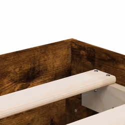vidaXL Bed Frame with Drawers Mattress Foundation Bed Base Engineered Wood - smoked oak, 120 x 190 cm - Additional view 8