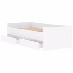 vidaXL Bed Frame with Drawers Bedroom Bed Base Mattress Foundation Bedstead - white, 90 x 190 cm - Additional view 4