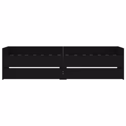 vidaXL Bed Frame with Drawers Bedroom Bed Base Mattress Foundation Bedstead - black, 90 x 190 cm - Additional view 5