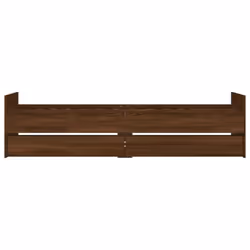 vidaXL Bed Frame with Drawers Storage Bed Base Bedstead Smoked Oak 90x200 cm - brown oak, 100 x 200 cm - Additional view 5