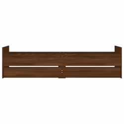 vidaXL Bed Frame with Drawers Storage Bed Base Bedstead Smoked Oak 90x200 cm - brown oak, 90 x 190 cm - Additional view 5