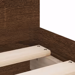 vidaXL Bed Frame with Drawers Storage Bed Base Bedstead Smoked Oak 90x200 cm - brown oak, 90 x 190 cm - Additional view 8