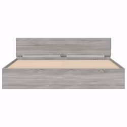 vidaXL Bed Frame with Headboard Bedroom Bed Base Mattress Foundation Bedstead - grey sonoma, 200 x 200 cm - Additional view 4