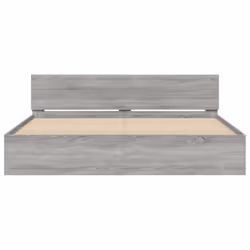 vidaXL Bed Frame with Headboard Bedroom Bed Base Mattress Foundation Bedstead - grey sonoma, 180 x 200 cm - Additional view 4