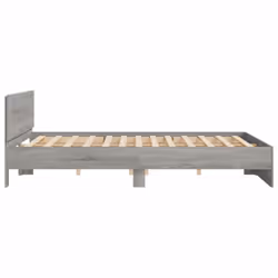 vidaXL Bed Frame with Headboard Bedroom Bed Base Mattress Foundation Bedstead - grey sonoma, 180 x 200 cm - Additional view 5