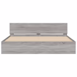 vidaXL Bed Frame with Headboard Bedroom Bed Base Mattress Foundation Bedstead - grey sonoma, 160 x 200 cm - Additional view 4