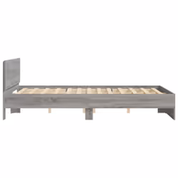 vidaXL Bed Frame with Headboard Bedroom Bed Base Mattress Foundation Bedstead - grey sonoma, 140 x 200 cm - Additional view 5