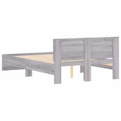 vidaXL Bed Frame with Headboard Bedroom Bed Base Mattress Foundation Bedstead - grey sonoma, 120 x 200 cm - Additional view 6