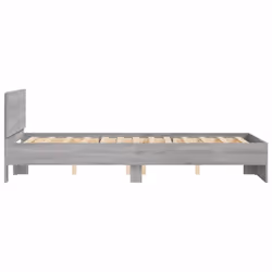 vidaXL Bed Frame with Headboard Bedroom Bed Base Mattress Foundation Bedstead - grey sonoma, 120 x 190 cm - Additional view 5