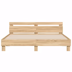 vidaXL Bed Frame with Headboard and LED Bed Base Bedstead Matress Foundation - sonoma oak, 180 x 200 cm - Additional view 6