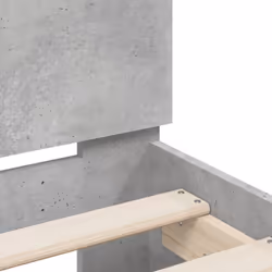 vidaXL Bed Frame with Headboard and LED Bed Base Bedstead Matress Foundation - concrete grey, 150 x 200 cm - Additional view 9