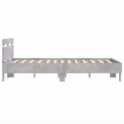 vidaXL Bed Frame with Headboard and LED Bed Base Bedstead Matress Foundation - concrete grey, 120 x 200 cm - Additional view 7