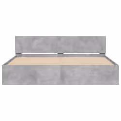 vidaXL Bed Frame with Headboard and LED Bed Base Mattress Foundation Bedstead - concrete grey, 200 x 200 cm - Additional view 6