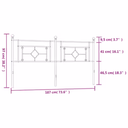 VidaXL 374376 headboard/footboard Black - Additional view 6