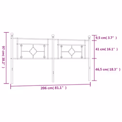 VidaXL 374377 headboard/footboard Black - Additional view 7
