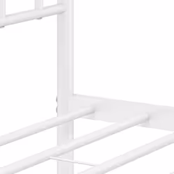 vidaXL Metal Bed Frame Home Bedroom Bed Base Mattress Foundation Bedstead - white, 140 x 200 cm/with headboard - Additional view 9