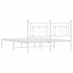 vidaXL Metal Bed Frame Home Bedroom Bed Base Mattress Foundation Bedstead - with headboard, 150 x 200 cm - Additional view 6