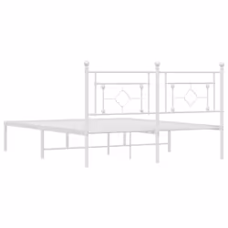 vidaXL Metal Bed Frame Home Bedroom Bed Base Mattress Foundation Bedstead - with headboard, 160 x 200 cm - Additional view 6